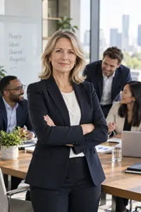 Business leader working with a collaborative professional team